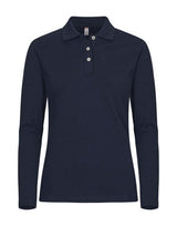Clique Stretch Premium Polo L/S Women — Dark Navy
