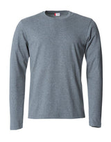 Clique Basic Long Sleeve T — Grey Melange