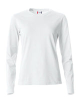 Clique Ladies L/S Basic-T — White