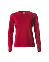Clique Ladies L/S Basic-T — Red