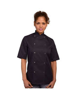 Dennys AFD Chef's Jacket Short Sleeve — Black