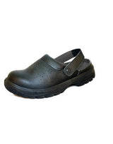 Dennys Comfort Grip Safety Sandal — Black
