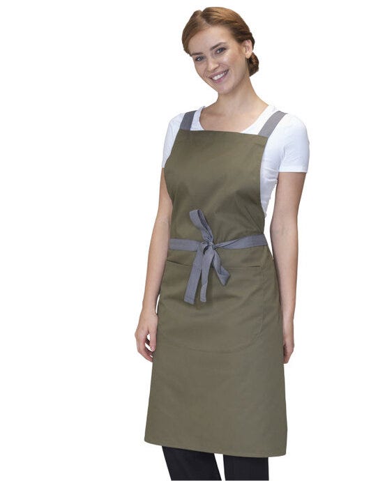 Dennys Cross Back Bib Apron