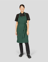 Dennys Multi-Coloured Bib Apron — Bottle Green