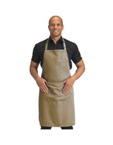 Dennys Recycled Bib Apron With Pocket — Biscuit