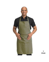 Dennys Recycled Bib Apron With Pocket — Khaki