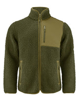 James Harvest Kingsley Sherpa Fleece — Moss Green