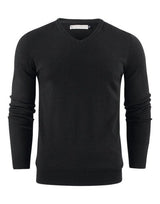 James Harvest Ashland V-Neck Knit Sweat — Black