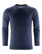 James Harvest Ashland U-Neck Knit Sweat — Navy