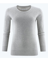 James Harvest Ashland U-Neck Ladies Knit — Grey Melange
