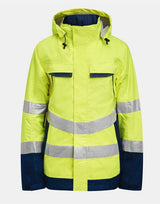 Jobman Shell Jacket Hi-Vis — Yellow/Navy