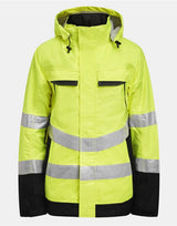 Jobman Shell Jacket Hi-Vis — Yellow/Black