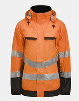 Jobman Shell Jacket Hi-Vis — Orange/Black