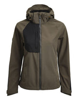 Jobman Women's Oxygen Softshell Jacket — Olive Green/Black