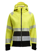 Jobman Women's Softshell Jacket Hi-Vis — Yellow/Black