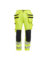 Jobman Craftsman Trousers Stretch Hi-Vis — Yellow/Black