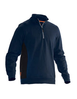 Jobman Sweatshirt 1/2 Zip — Navy / Black