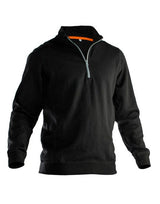 Jobman Sweatshirt 1/2 Zip — Black