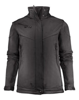 Printer Ladies Skeleton Softshell Jacket — Black