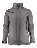 Printer Ladies Skeleton Softshell Jacket — Steel Grey