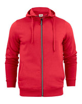 Printer Mens Overhead Full Zip Hoodie — Red