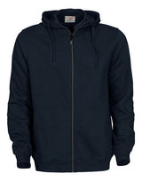 Printer Mens Overhead Full Zip Hoodie — Dark Navy