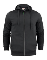 Printer Mens Overhead Full Zip Hoodie — Black