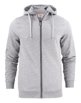 Printer Mens Overhead Full Zip Hoodie — Grey Melange