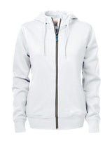 Printer Ladies Overhead Full Zip Hoody — White