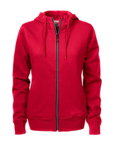 Printer Ladies Overhead Full Zip Hoody — Red