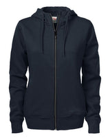 Printer Ladies Overhead Full Zip Hoody — Dark Navy