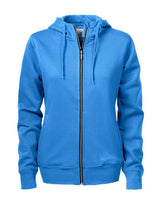Printer Ladies Overhead Full Zip Hoody — Ocean Blue