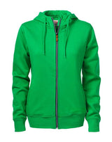 Printer Ladies Overhead Full Zip Hoody — Fresh Green