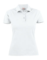 Printer Ladies Pique Surf Polo — White