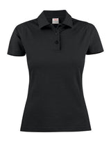 Printer Ladies Pique Surf Polo — Black