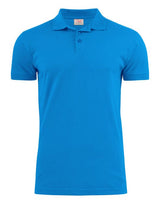 Printer Mens Surf Stretch Polo — Ocean Blue