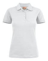 Printer Ladies Surf Stretch Polo — White