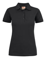 Printer Ladies Surf Stretch Polo — Black