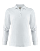 Printer Ladies Surf Pro LS Polo — White