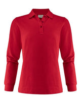 Printer Ladies Surf Pro LS Polo — Red