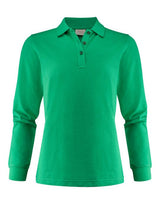 Printer Ladies Surf Pro LS Polo — Fresh Green