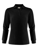 Printer Ladies Surf Pro LS Polo — Black
