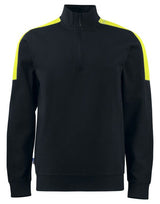 ProJob Prio 2128 1/2 Zip Sweatshirt — Black/Yellow