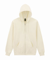 Softstyle™ midweight fleece adult full-zip hooded sweatshirt — Off White