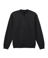 Softstyle™ midweight adult fleece 1/4-zip sweatshirt — Black