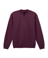 Softstyle™ midweight adult fleece 1/4-zip sweatshirt — Maroon