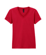 Softstyle™ women's v-neck t-shirt — Cherry Red