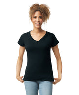 Softstyle™ women's v-neck t-shirt — lifestyle