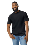 Softstyle™ midweight adult no-label enzyme wash t-shirt — lifestyle