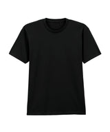 Softstyle™ midweight adult no-label enzyme wash t-shirt — Pitch Black